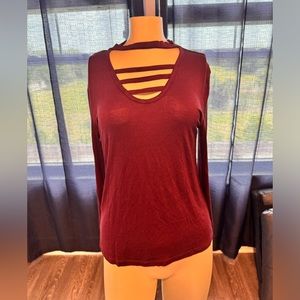 Sexy long sleeve with straps going down the sleeves